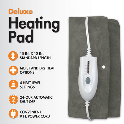 Deluxe Heating Pad Moist/Dry Heat Therapy