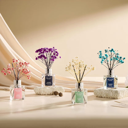 Airkeep Reed Diffuser Set,3.38 fl oz (100 ml) - Clean Linen Oil Diffusers with 8 Reed Sticks,Home Fragrance Reed Diffuser for Bathroom Shelf Decor