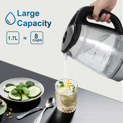 Cool Touch Electric Kettle with 6 Temp Presets for Tea/Coffee