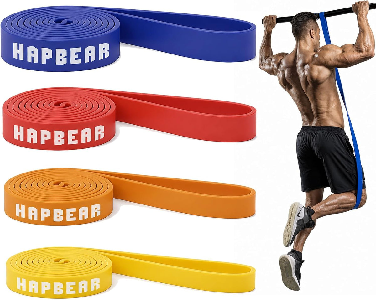HAPBEAR Pull Up Assistance Bands - Pull Up Bands - Resistance Bands - Exercise Bands Resistance Bands Set of 5 - Workout Bands for Working Out, Stretching, Muscle Training