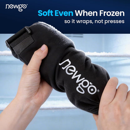 NEWGO Shoulder Ice Pack Rotator Cuff Cold Therapy, 45-Min Long-Lasting Ice Packs for Shoulder & Arm with Ice Grid Design, Flexible Cold Compression Wrap for Post-Surgery, Muscle Relaxation & Swelling