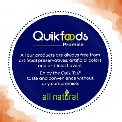 QuikTea Instant Chai Latte Mix, Turmeric Ginger, Unsweetened, 10 Sachets