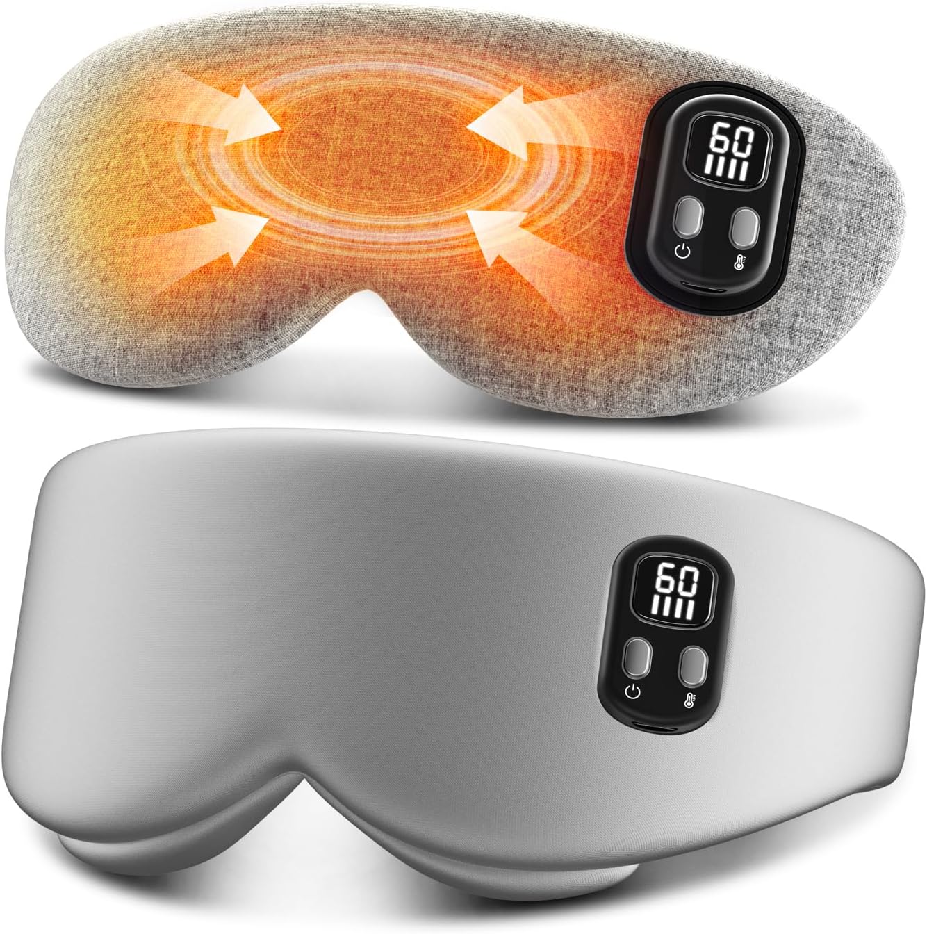 Heated Eye Mask - Cordless Eye Mask for Dry Eyes, Eye Relief, Improved Sleep, Timed Shutdown, 4 Temperature, Washable Eye Heating Pad for Travel, Removable for Cleaning - Pink