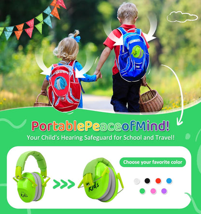 PROHEAR 032 Kids Ear Protection – Ear Muffs for Noise Reduction, 25NRR Noise Cancelling Headphones for Kids,Toddlers, Autism, Sensory Use, Hearing Protection – Orange