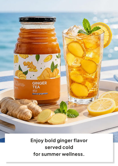 Korean Food Otea Ginger Tea Marmalade, Hot or Iced Drink Mix, 35.2oz Jar