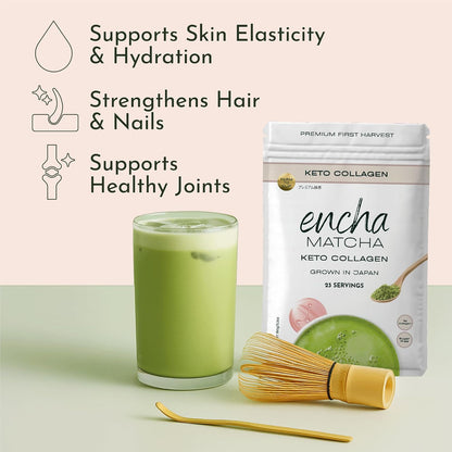 Encha Matcha - Ceremonial Grade Matcha Powder, Organic First Harvest Japanese Green Tea Powder, Tea From Uji, Japan (30g/1.06oz)