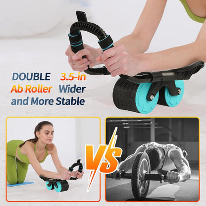 2026 Upgraded Ab Roller Wheel with Knee Mat &Timer | Full-Body Core Strength Training;Elbow Support Ab Wheel for Beginners Men Women;Portable Home Gym Fitness