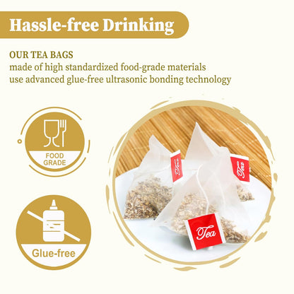 FullChea - Hibiscus Tea Bags, 50 Teabags, 2g/bag - Premium Hibiscus Flower Tea Bag - Cultivated From Nigeria - Non-GMO - Caffeine-free - Rich in Antioxidants & Support Digestion