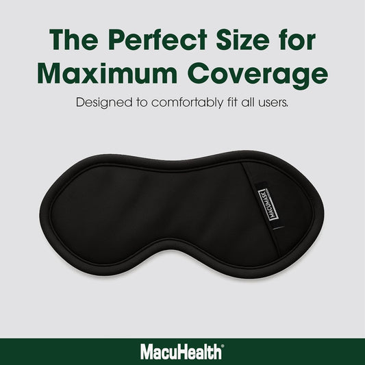 MacuHealth MacuMask - Moist Heat Eye Compress for Dry Eyes, Blepharitis, MGD & Digital Eye Strain, Adjustable Strap, SterilEyes Technology, Microwave & Freezer Safe, Hot or Cold Compress (Premium)
