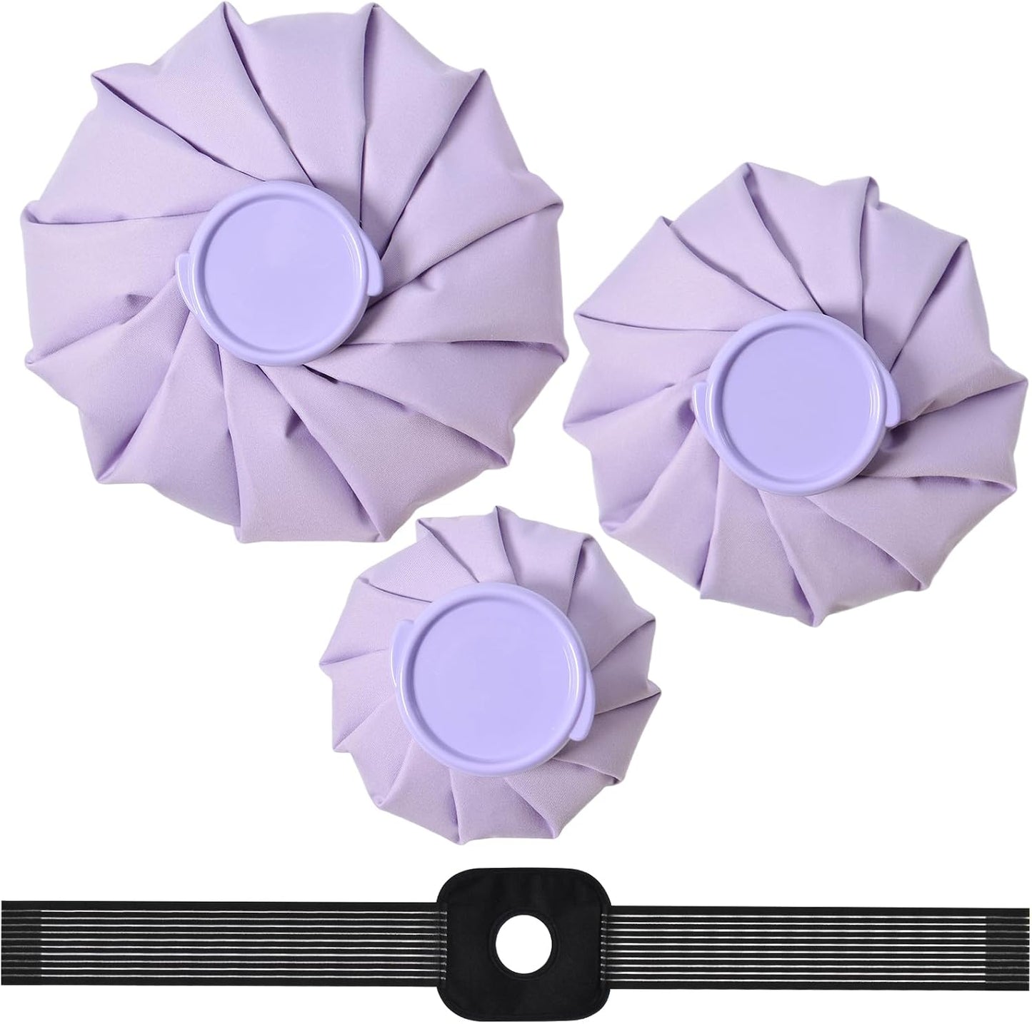 Ice Packs for Injuries Reusable, 6" 9" 11" Leakproof Ice Bags, Thickened Cold Pack Hot Therapy for Pain Relief, Swelling, Knee, Shoulder, Post-Surgery (3, Gray, 6"/9"/11")
