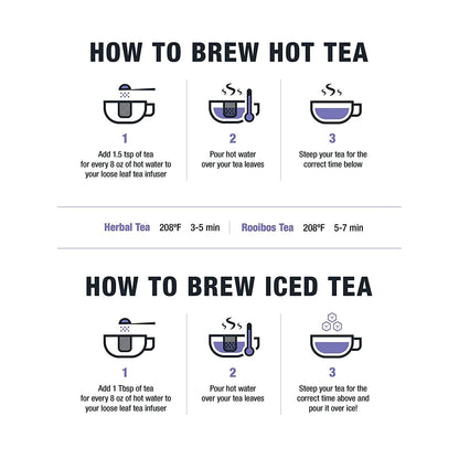 Tiesta Tea - Lavender Chamomile Herbal Tea, Loose Leaf, Calming Blend with Chamomile and Lavender, Caffeine-Free Herbal, Great for Hot or Iced Brews, Resealable Bulk Pouch, 200 Cups, 8 Ounce