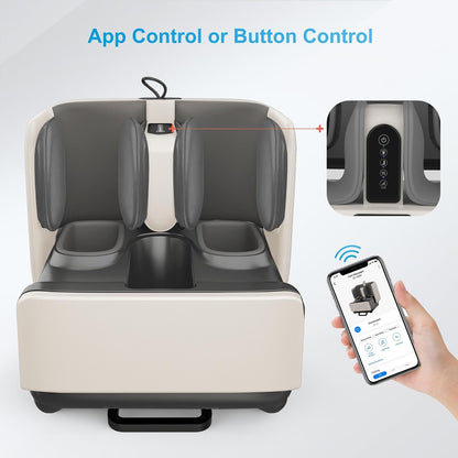 COMFIER 2 in 1 FSA Foot Massager Machine, HSA Shiatsu Foot and Calf Massager with Heat,Kneading,Vibration,Compression Massagers for Feet Health,Ankle & Leg Tired, Plantar Fasclitis,Gift for Men Women