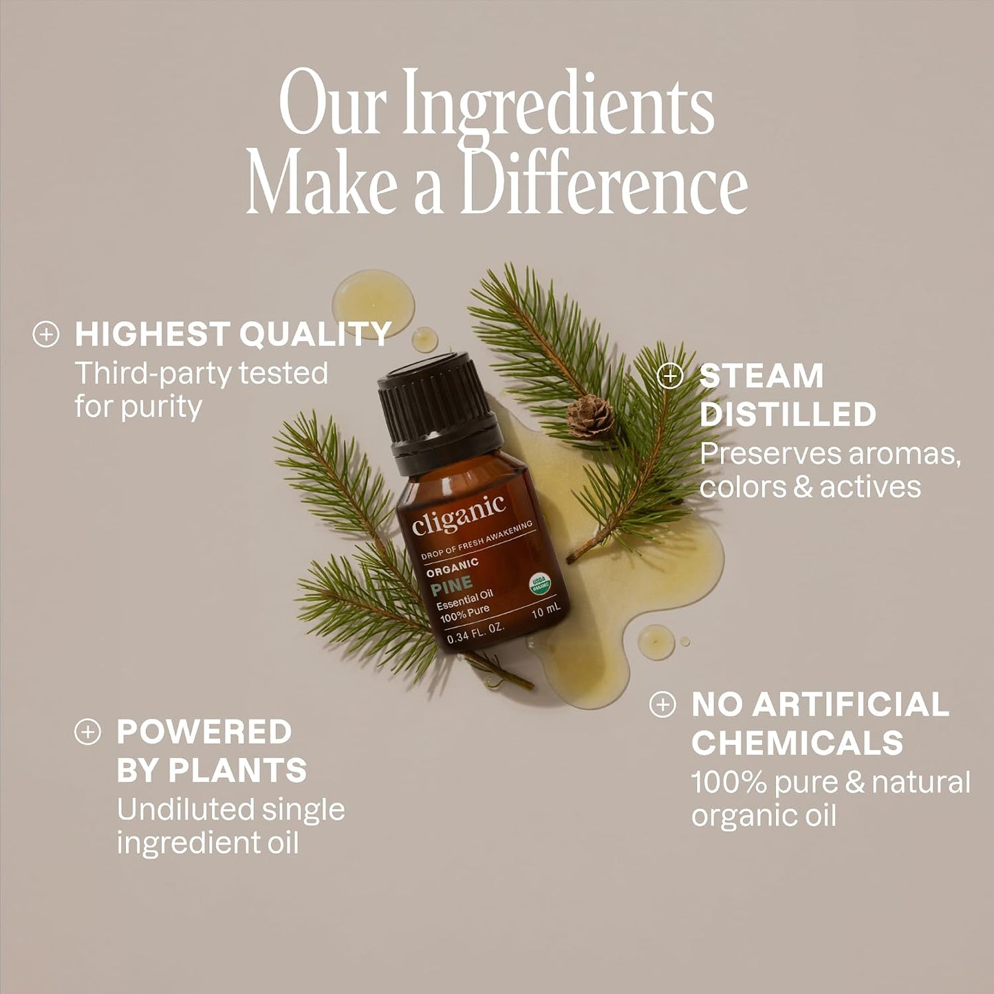 Cliganic Organic Lavender Essential Oil - 100% Pure Natural Undiluted, for Aromatherapy Diffuser | Non-GMO Verified - Colors B