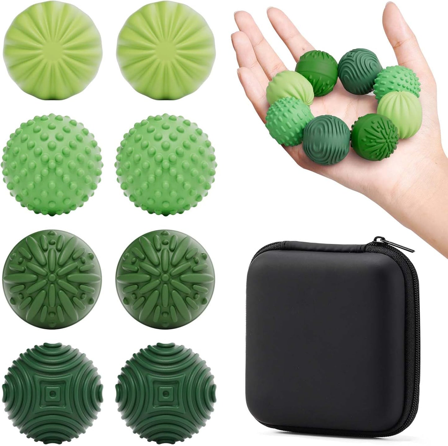 luckdoor Silicone Magnetic Balls Fidget Toys for Adults & Teens,4PCS Stress Relief Sensory Toys for Autism ADHD Anxiety,Fun Textures Gadgets,Office Desk Toy,Stocking Stuffers for Men Women Teen Gifts