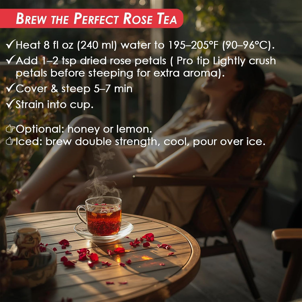 Cure wid Pure Organic Dried Rose Petals 4oz - Food Grade Edible Rose Petals