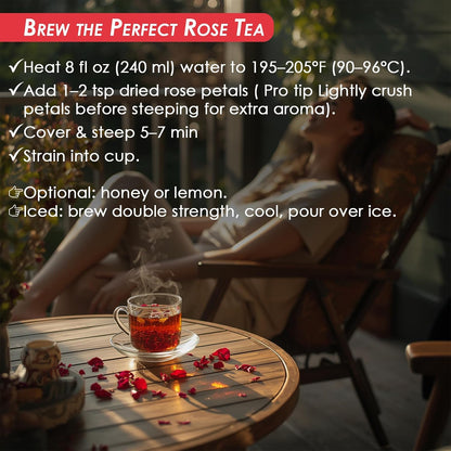 Cure wid Pure Organic Dried Rose Petals 4oz - Food Grade Edible Rose Petals
