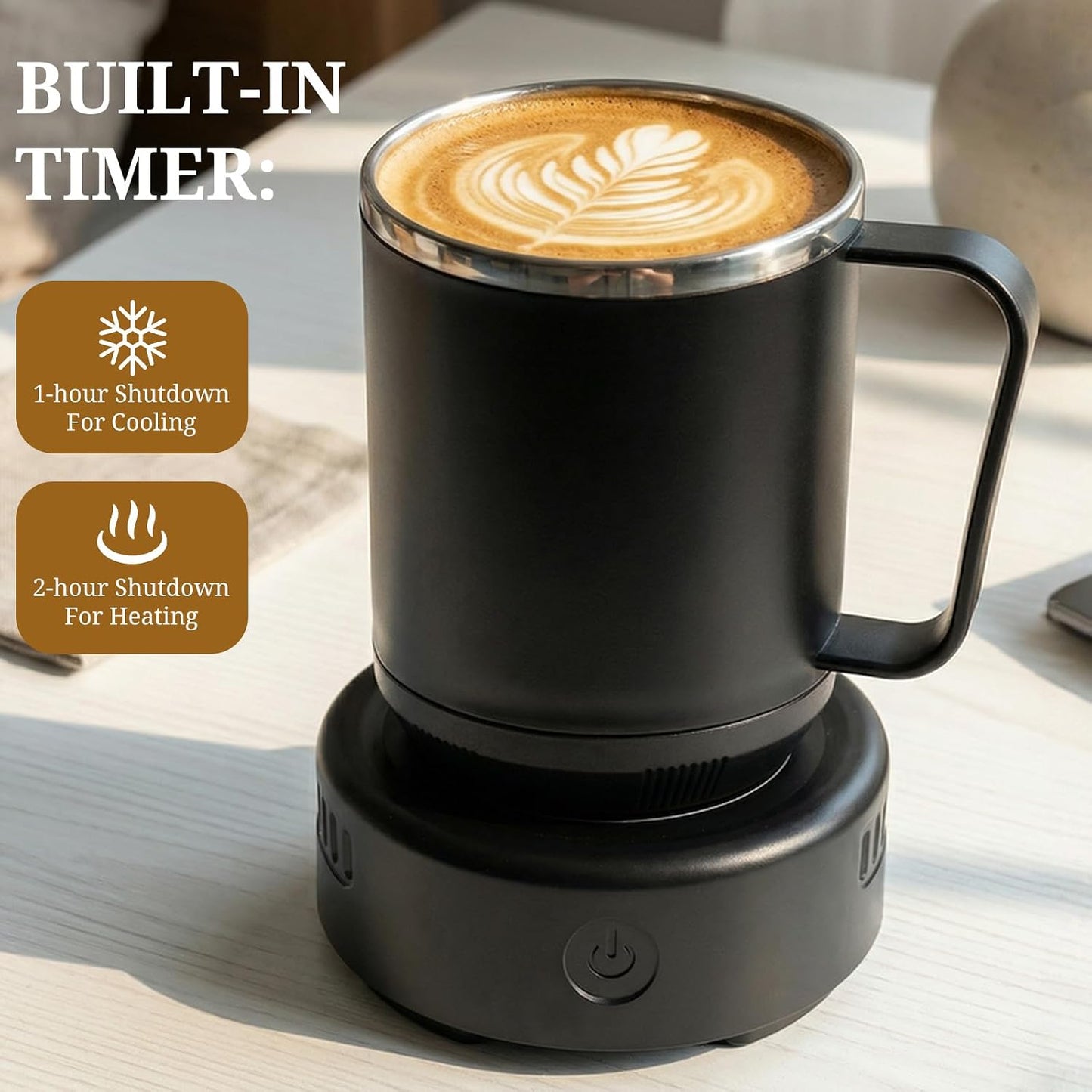 Temperature Control Coffee Mug, 16.9oz Smart Coffee Cup Warmer Heated Mug, 2-in-1 Cooling Cup (Cooling&Heating) Hot up to 131°F, Auto Shut Off for Home Office Birthday