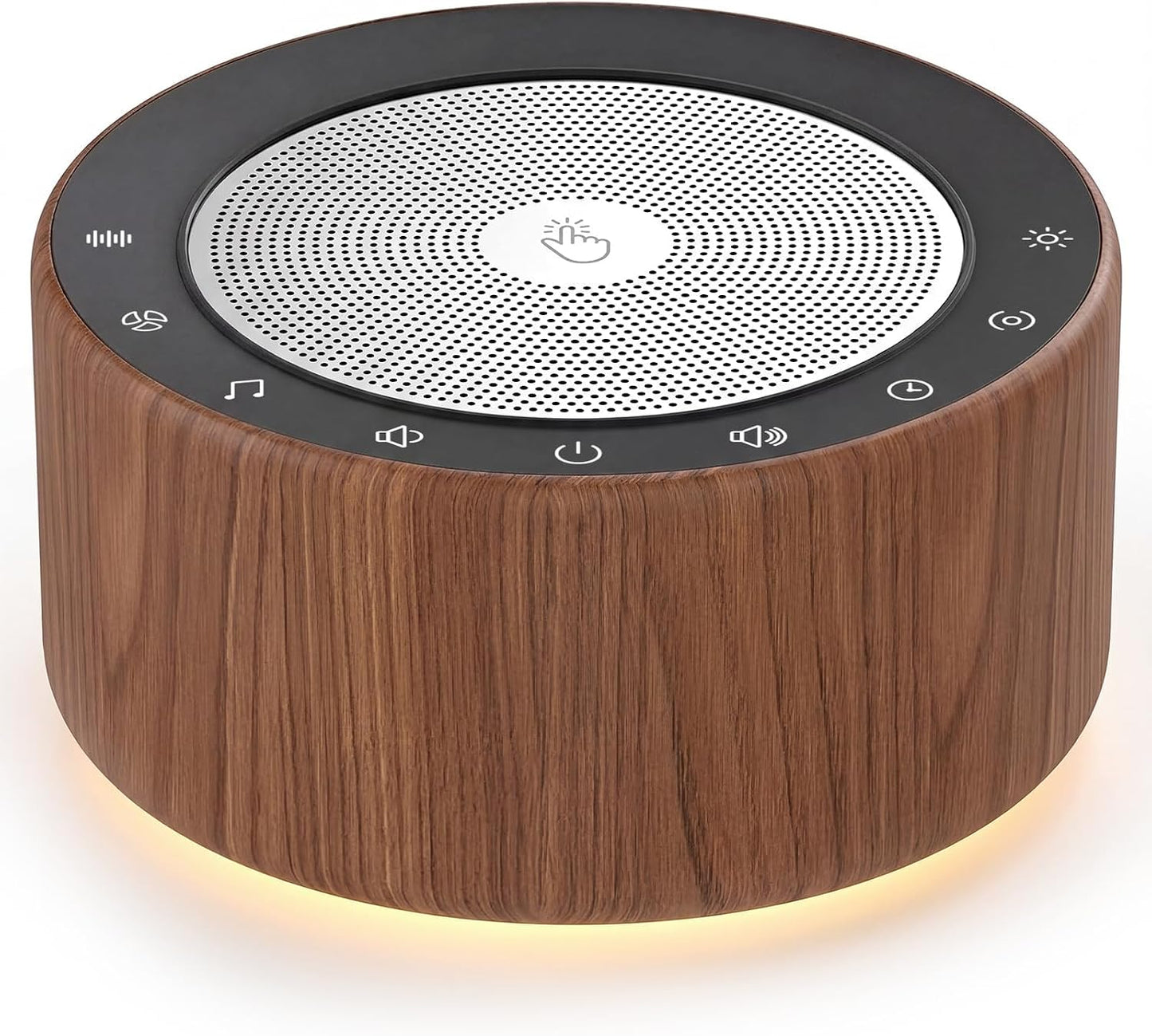 Kipcush White Noise Machine for Baby & Adults, 30 Soothing Sounds, Soft Non-Glare Nursery Lamp, 8 Color Night Lights, Memory Function (Angel V1 White, Standard)