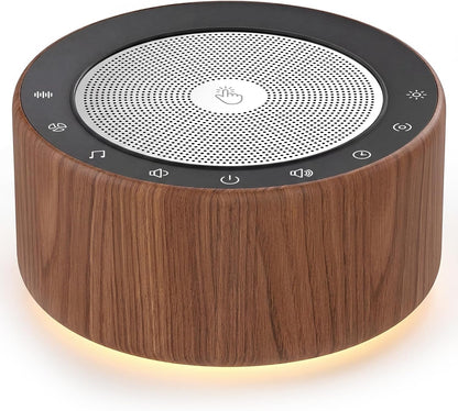Kipcush White Noise Machine for Baby & Adults, 30 Soothing Sounds, Soft Non-Glare Nursery Lamp, 8 Color Night Lights, Memory Function (Angel V1 White, Standard)