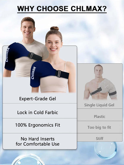Shoulder Ice Pack Wrap for Rotator Cuff & Arm,Reusable Hot and Cold Therapy Compression Wrap and Shoulder Periarthritis Pain Relief, Fatigue Reduction,Post-Surgical Rehabilitation