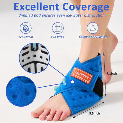 Cold Therapy Machine for Foot Ankle Surgery, Ice Therapy Machine with Pressure Regulator, Timer & Temperature Display, Cryotherapy Unit with Foot Ankle Ice Pack Wrap for Post-Surgery Recovery