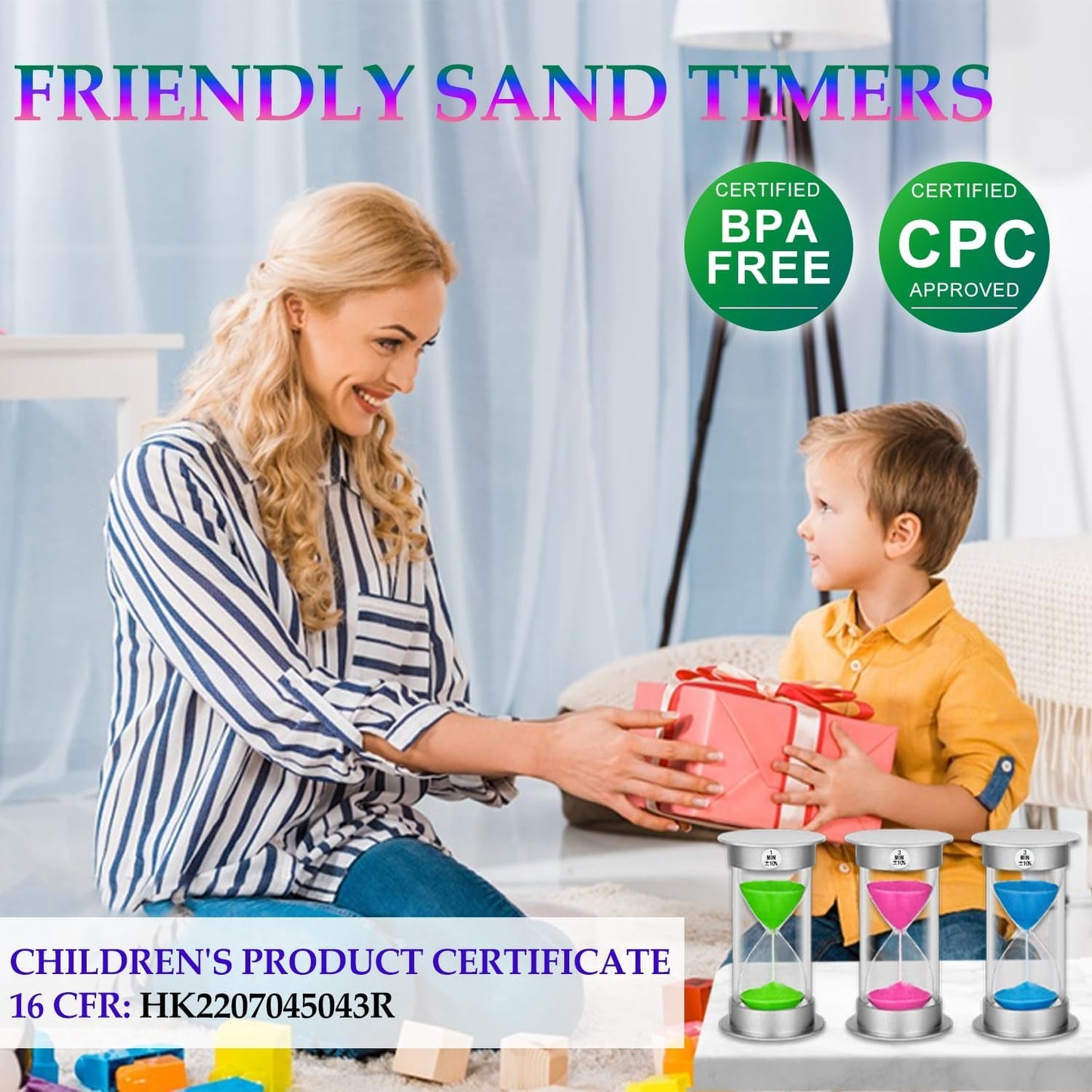 2 Minute Hourglass Sand Timer with Suction Cup,Unbreakable Sucker Sand Clock Timer 2 min,Plastic Mini Sand Watch,Rotatable Reloj De Arena for Kids Toothbrush(Blue)