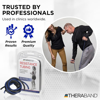 THERABAND Resistance Tubes, Band, Exercise, Set