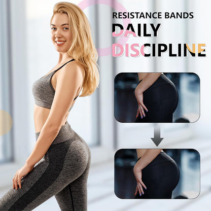 Resistance Bands for Working Out, 4 Levels Exercise Bands for Women & Men, Elastic Workout Band for Physical Therapy, Fabric Booty Band for Gym, Yoga, Pilates, Leg Training