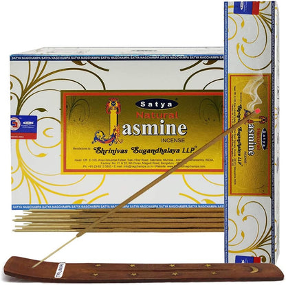 TRUMIRI Incense Stick Holder Bundle with Satya Sai Baba Nagchampa 250g Bulk Incense Sticks Nag Champa Agarbatti - Pack of 1 (Approx 250 Insence-Sticks)