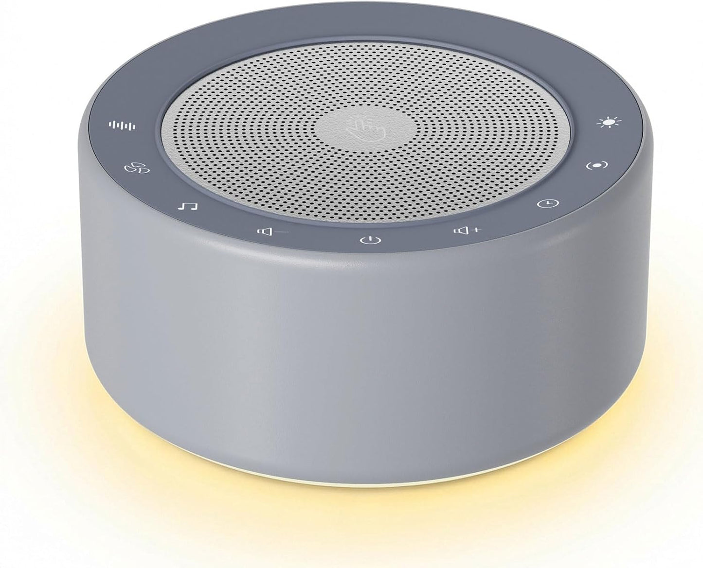 Kipcush White Noise Machine for Baby & Adults, 30 Soothing Sounds, Soft Non-Glare Nursery Lamp, 8 Color Night Lights, Memory Function (Angel V1 White, Standard)