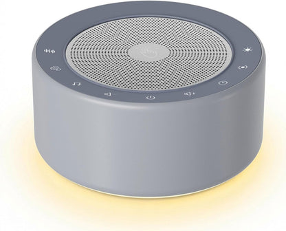 Kipcush White Noise Machine for Baby & Adults, 30 Soothing Sounds, Soft Non-Glare Nursery Lamp, 8 Color Night Lights, Memory Function (Angel V1 White, Standard)