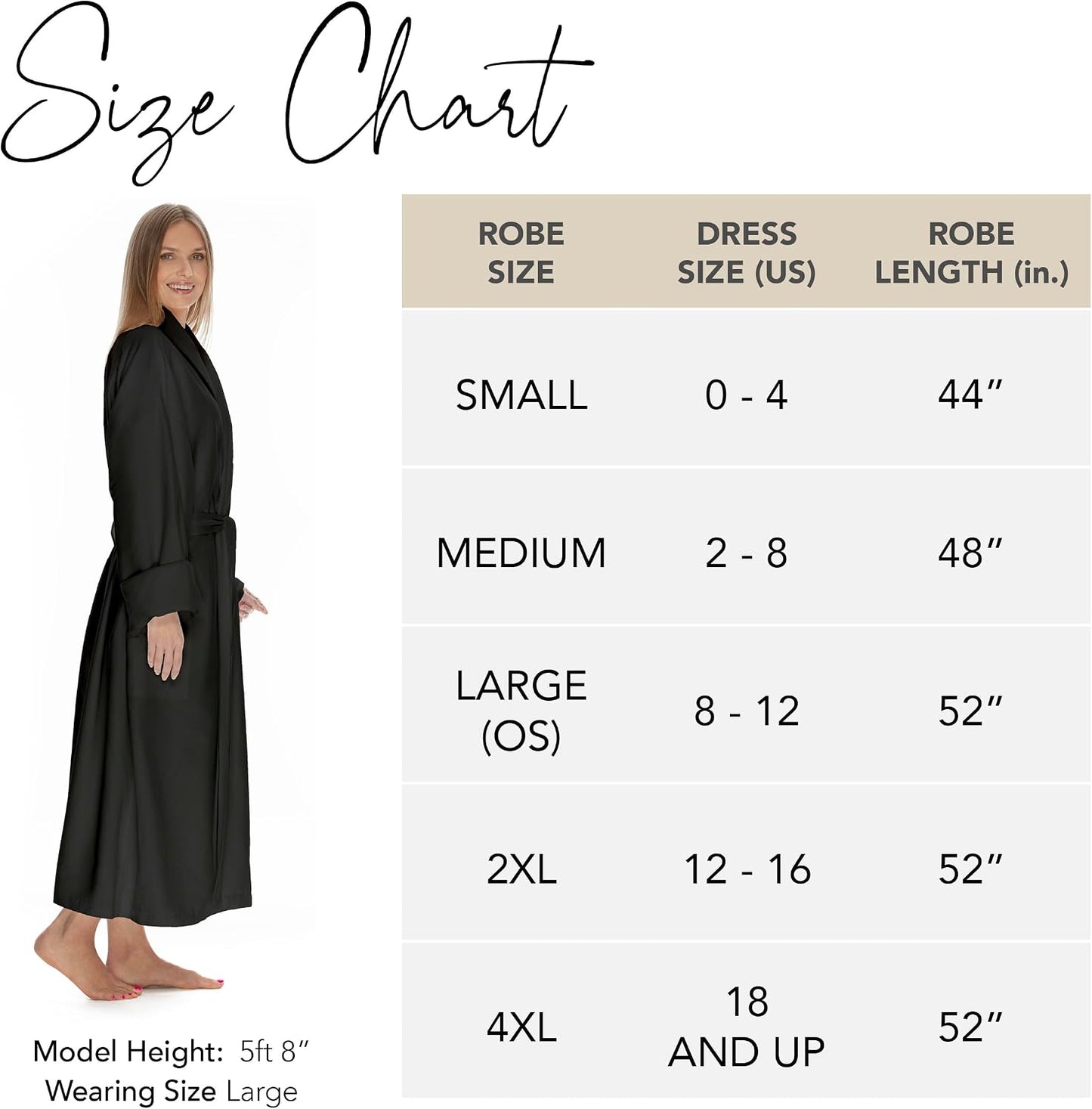 Women's Microfiber Robe by BOCA, Luxury Hotel Bathrobe, Generous Sizing