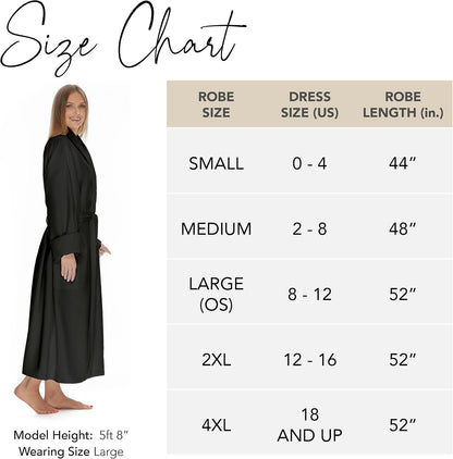 Women's Microfiber Robe by BOCA, Luxury Hotel Bathrobe, Generous Sizing
