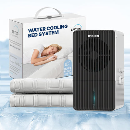 SAITRIO Cooling Mattress Pad, Active Hydro-Powered Bed Cooling System for Night Sweats, Menopause & Hot Sleepers - Ultra-Thin Mattress Topper, Quiet & Clean, Double/Full Size (55"x63" Pad)