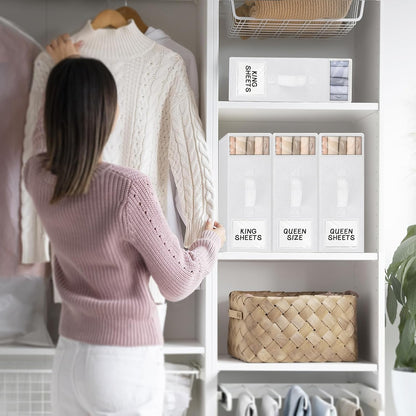 StorageTastic Bed Sheet Closet Organizers and Storage Under Bed Storage