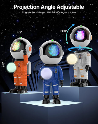 Rossetta Astronaut Galaxy Star Projector Night Light Projector for Kids | 29 Lighting Effects, Night Light Mode, Magnetic Head, Remote Control, Auto-Off Timer, Gifts for Kids, Adults, Party, Birthday