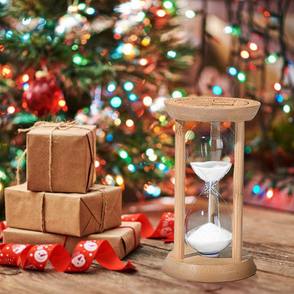 60 Minute Sand Timer, 60 Min Wood Small Hourglass Timer, Blue Sand Clock, One Hour Wooden Hour Glass for Classroom, Sandglass, Reloj De Arena Decorativo, Home, Office, Game, Gift