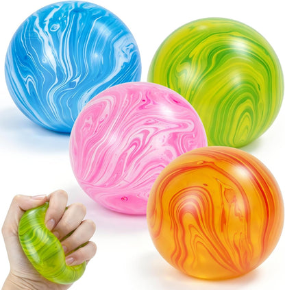 4 Pack Fidget Toys, Squishy Cube, Cube Squishy for Anxiety & Stress Relief for Adults, Slow Rise Sensory Stress Balls, Classroom Prizes
