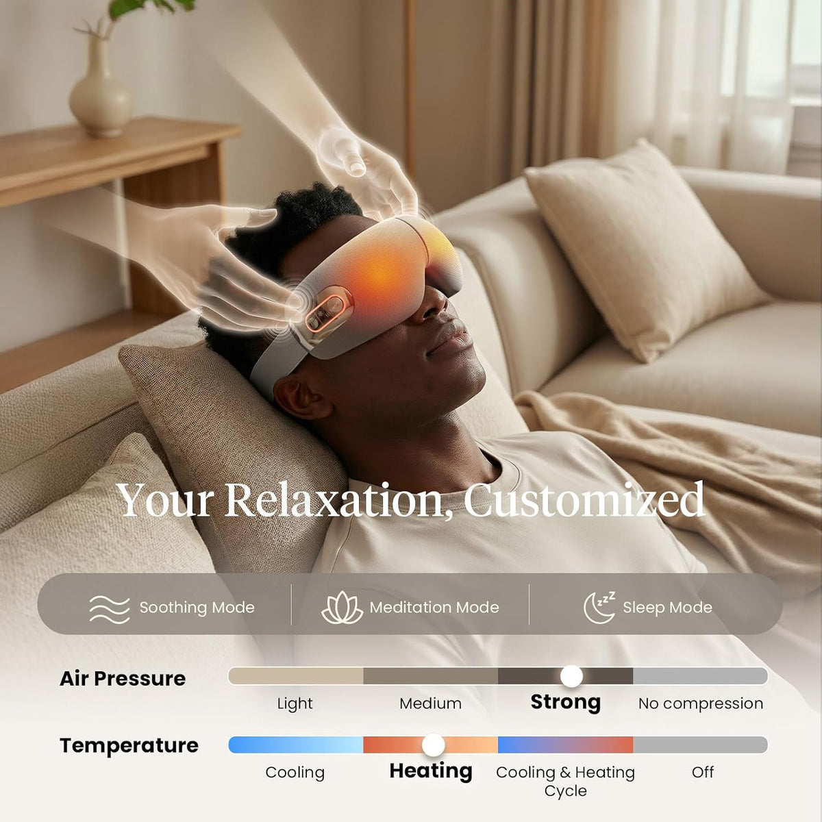 BOB AND BRAD EYEFLOW Eye Massager with Chip Cooling&Heat, FSA Eligible&HSA