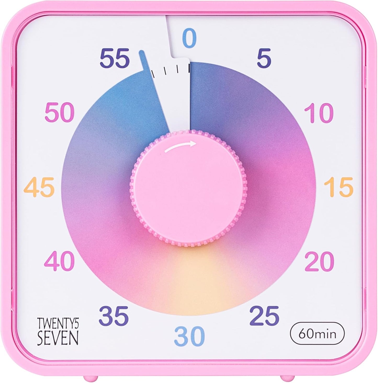 Visual Timer 7.5 inch; 60 Minute 1 Hour Countdown Timer for Kids Classroom Teaching Tool Home Office Meeting, Mechanical Countdown Clock for Exam Time Management Magnetic, Navy Blue with Colorful Disc