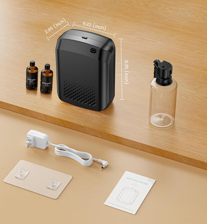 XEITIN Waterless Essential Oil Diffuser 3000 Sq.Ft Coverage for Large Home Hotel Office, 400ml Cold Air Scent Machine, Bluetooth App Control, No-Noise Aroma Diffuser Wall Mount Gift for Her