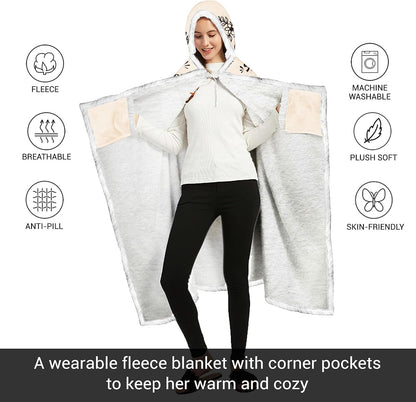 Vprintes Happy Anniversary Wearable Blanket - Gifts for Wife Her on Anniversary