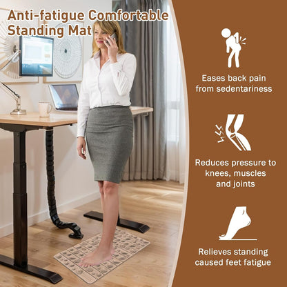 Portable Feet Acupressure Mat, Foldable Foot Massager Mat, Pressure Point Massage Pad, Anti Fatigue Office Standing Desk Pad, Stand Up Pad, Relieve Foot Pain