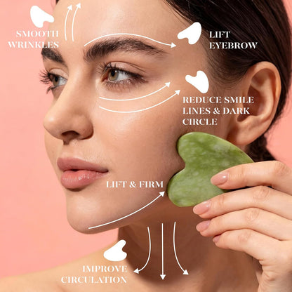 BAIMEI IcyMe Rose Quartz Roller & Gua Sha Set, Cooling Face Roller for Depuffing & Lymphatic Massage, Sculpting Tool for Face, Eyes & Neck, Smooth Skincare Gift for Women and Men