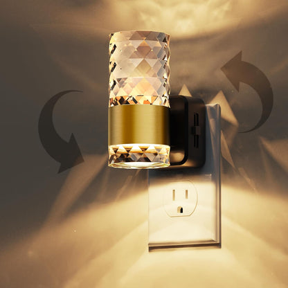 L LOHAS LED Night Lights Plug into wall, Amber Night Light with Adjustable Brightness, Plug in NightLight with Auto Light Sensor, Wall Sconce-Style Design Night Light for Bathroom,Hallway, 2 Pack
