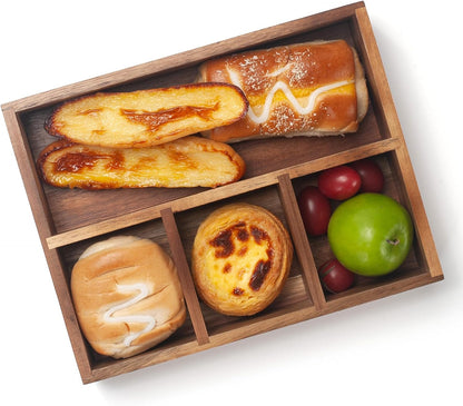 Tea Bag Holder, Acacia Wood Tea Bag Storage Organizer, Tea Candy Basket