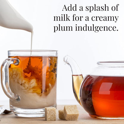 The Republic of Tea Cinnamon Plum Tea, 2.8 oz Tin, 50 Tea Bags, Spiced Black Tea | Caffeinated Tea