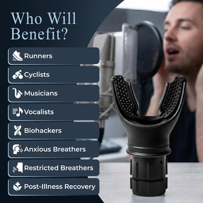 Expand-A-Lung | Breathing Exerciser Device for Lungs | Airflow Trainer Fitness | Cardio Expansion & Capacity | Sports Endurance | Dual-Way Inhale-Exhale Workout