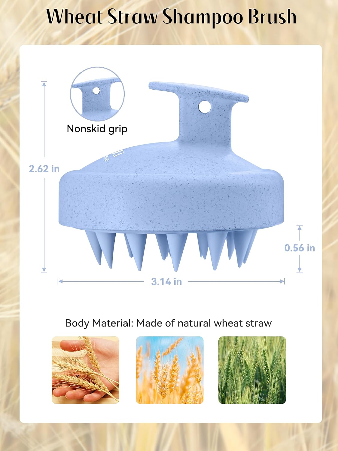 HEETA Scalp Massager Hair Growth, Soft Silicone Scalp Scrubber Shampoo Brush for Exfoliation, Dandruff Removal Head Massage Stress Relax, Wet & Dry Use for Thick Thin Curly Hair Care, Black