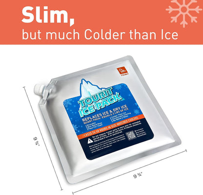 TOURIT Reusable Ice Pack for Coolers Long Lasting Cooler Ice Packs for Cooler Bag Lunch Bags/Boxes, Cooler Backpacks, Freezer Packs for Coolers